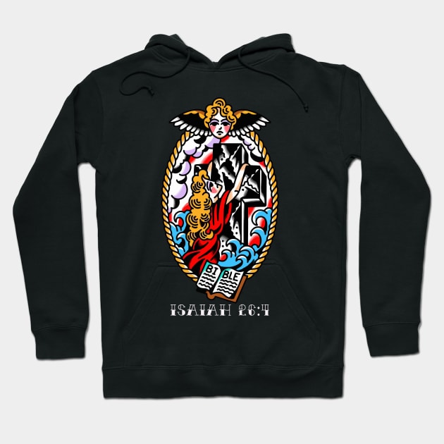 Rock of Ages American Traditional Tattoo Flash Hoodie by thecamphillips